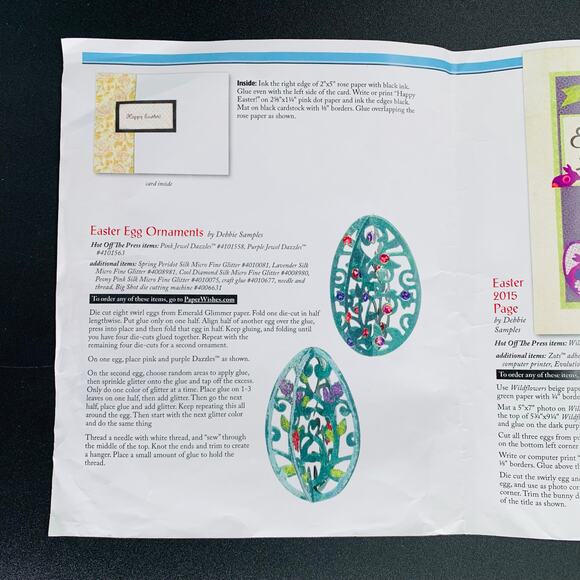 Cutting Dies For Cardmaking Easter Egg Kit Instructions Papers Hot Off The Press - Picture 6 of 9